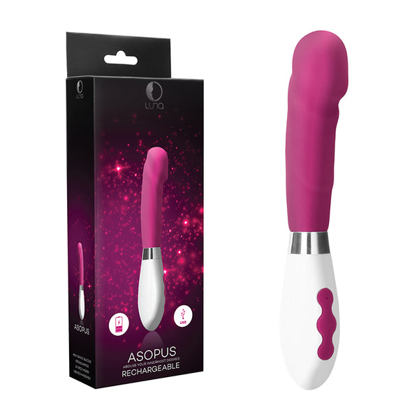 Luna Asopus Rechargeable Silicone G-Spot Vibrator Pink