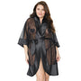 Sheer Robe Black OS XL Hanging