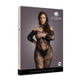 Shots Le Desir Lace Sleeved Bodystocking Black Queen Size