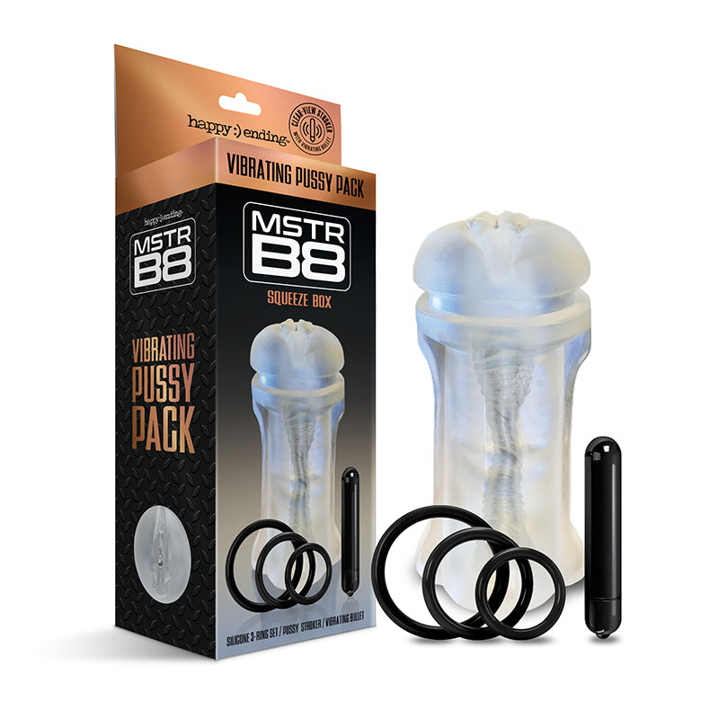 MSTR B8 Vibrating Pussy Pack Squeeze Box Five PC Kit