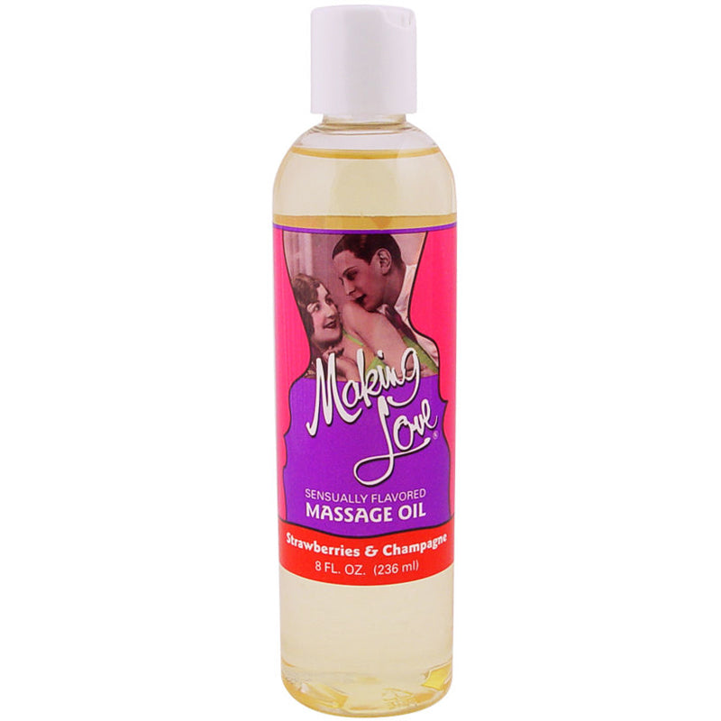 Making Love Flavored Massage Oil Strawberry & Champagne 8 fl oz