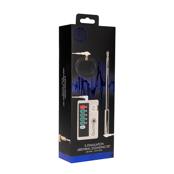 Ouch! Electro E-Stimulation Urethral Sounding Set Silver Large