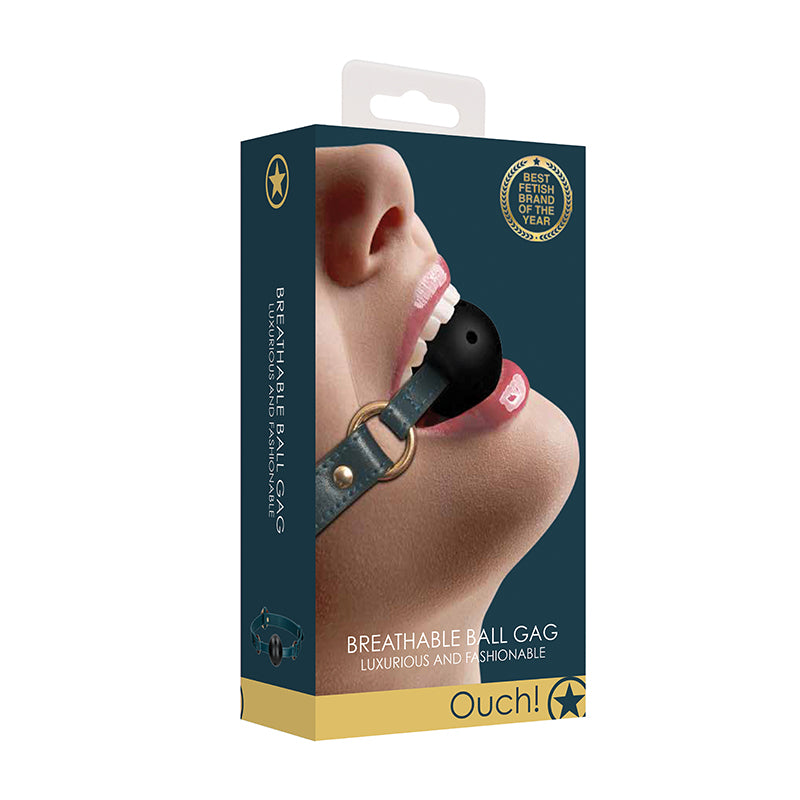 Ouch! Halo Adjustable Breathable Ball Gag Green