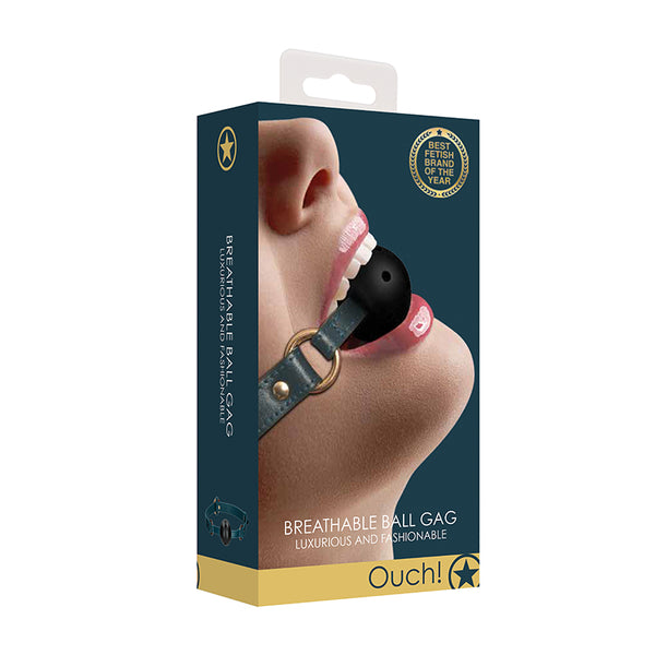 Ouch! Halo Adjustable Breathable Ball Gag Green