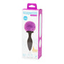 Happy Rabbit Rechargeable Vibrating Butt Plug With Interchangeable Gem and Purple Puff Medium