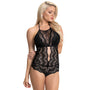 Magic Silk Sugar & Spice Teddy With Snap Crotch Black L/XL