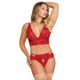 Magic Silk Sugar & Spice Bra & Panty Set Red S/M