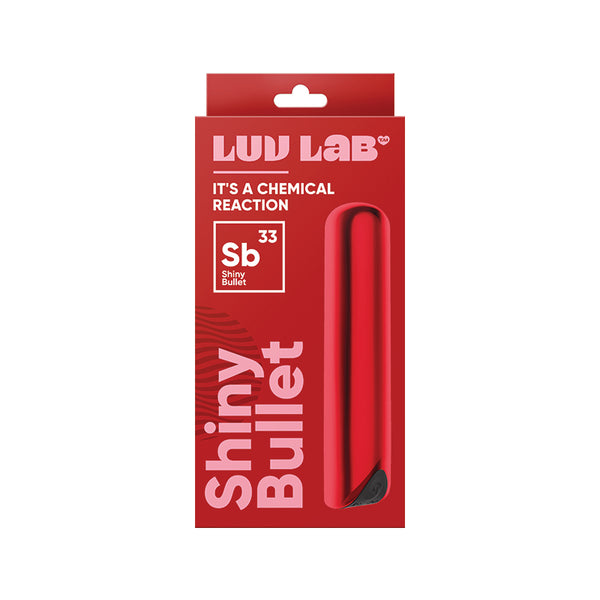 Luv Inc Sb33 Shiny Bullet Rechargeable Vibrator Red