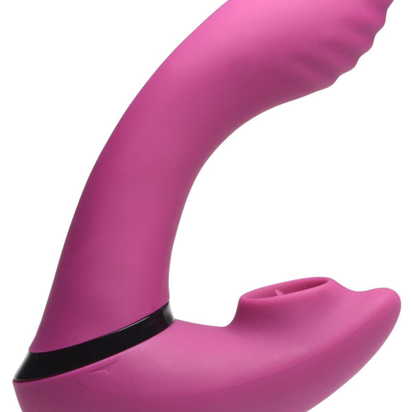 7X 180 Degree Rotating Silicone Swivel Licking Vibrator - Royal Sins