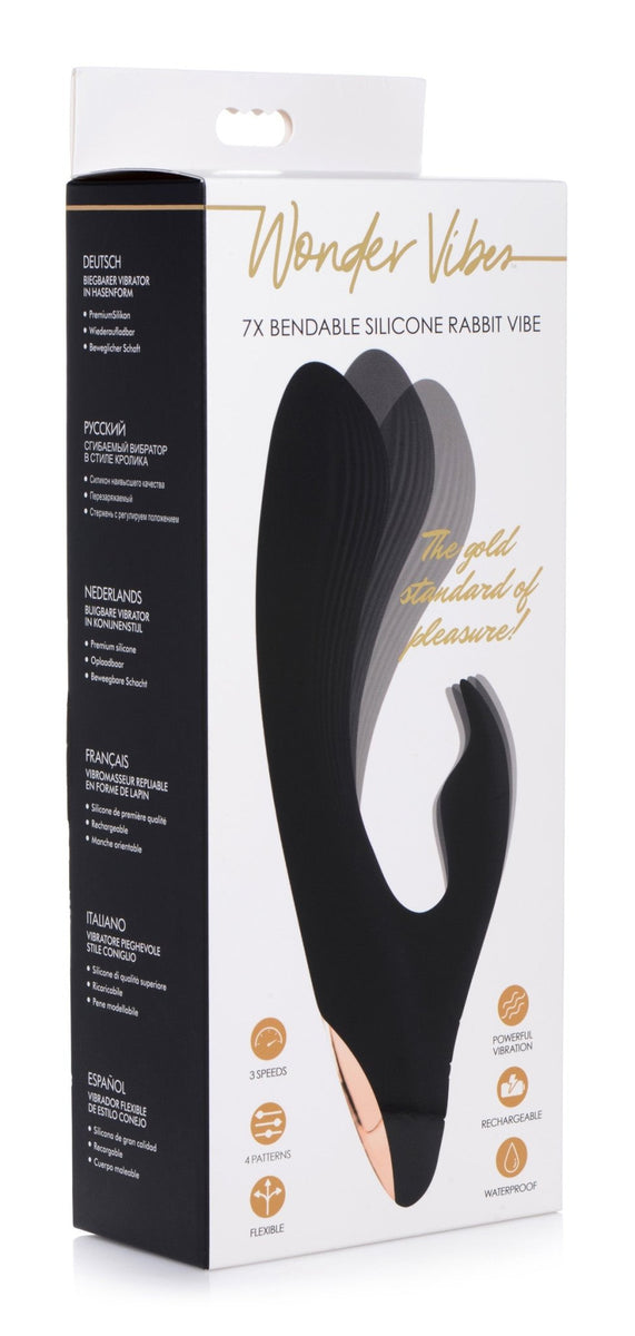 7X Bendable Silicone Rabbit Vibrator - Royal Sins