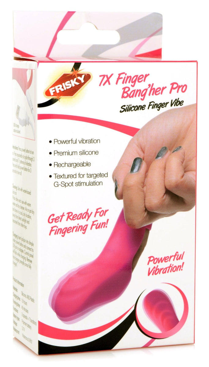 7X Finger Bang Her Pro Silicone Vibrator - Pink - Royal Sins