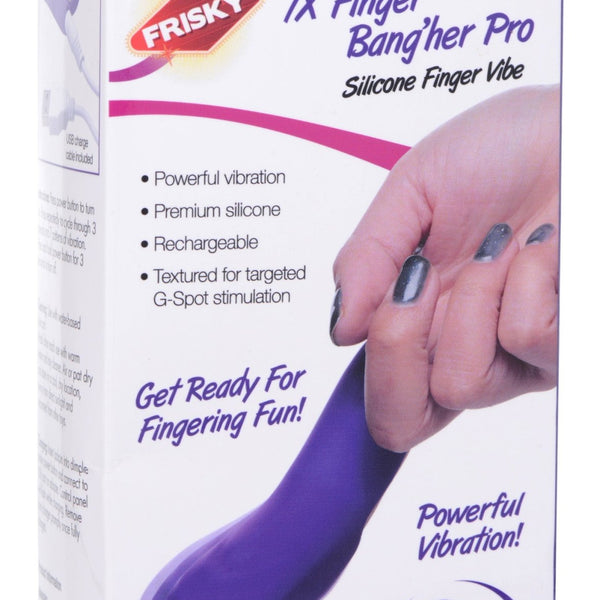 7X Finger Bang Her Pro Silicone Vibrator - Purple - Royal Sins