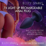 7X Light Up Rechargeable Anal Plug - Large - Royal Sins