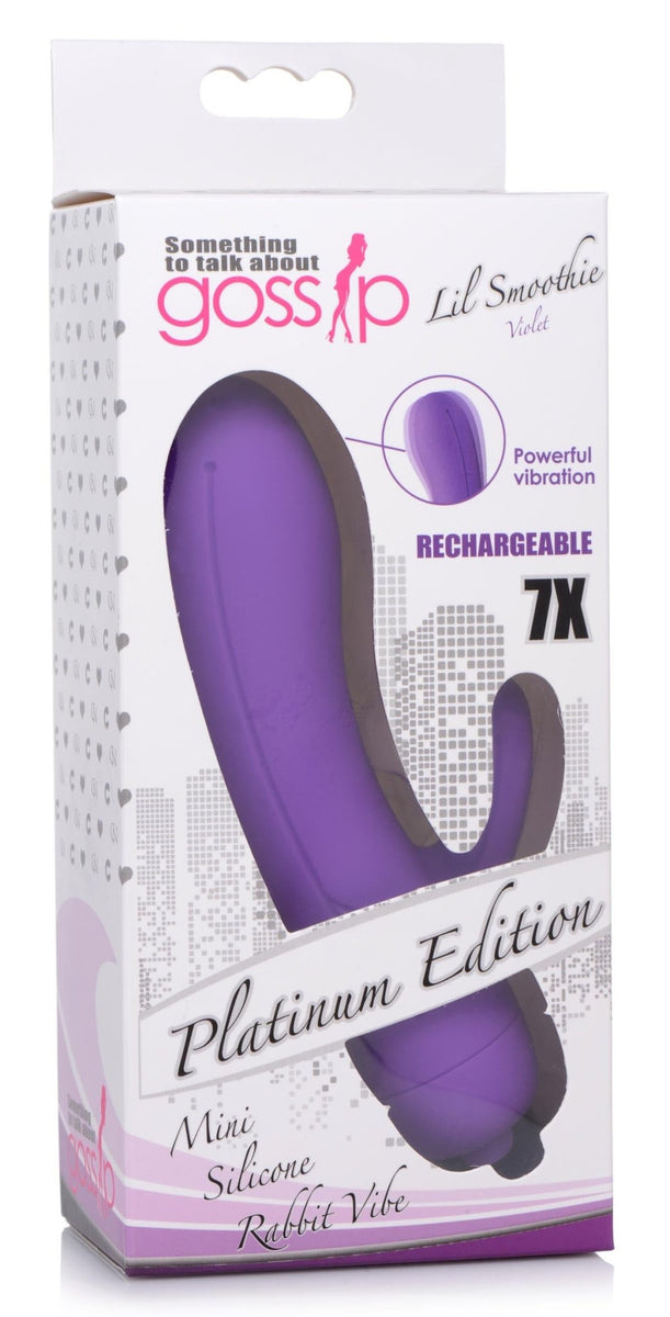 7X Lil Smoothie Mini Silicone Rabbit Vibe - Violet - Royal Sins