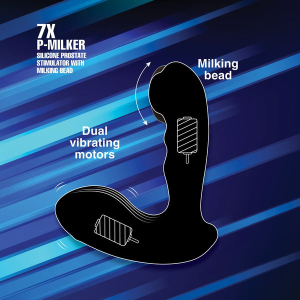 7X P - Milker Silicone Prostate Stimulator with Milking Bead - Royal Sins