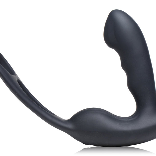 7X P - Strap Milking and Vibrating Prostate Stimulator with Cock and Ball Harness - Royal Sins