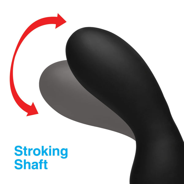 7X P - Stroke Silicone Prostate Stimulator with Stroking Shaft - Royal Sins