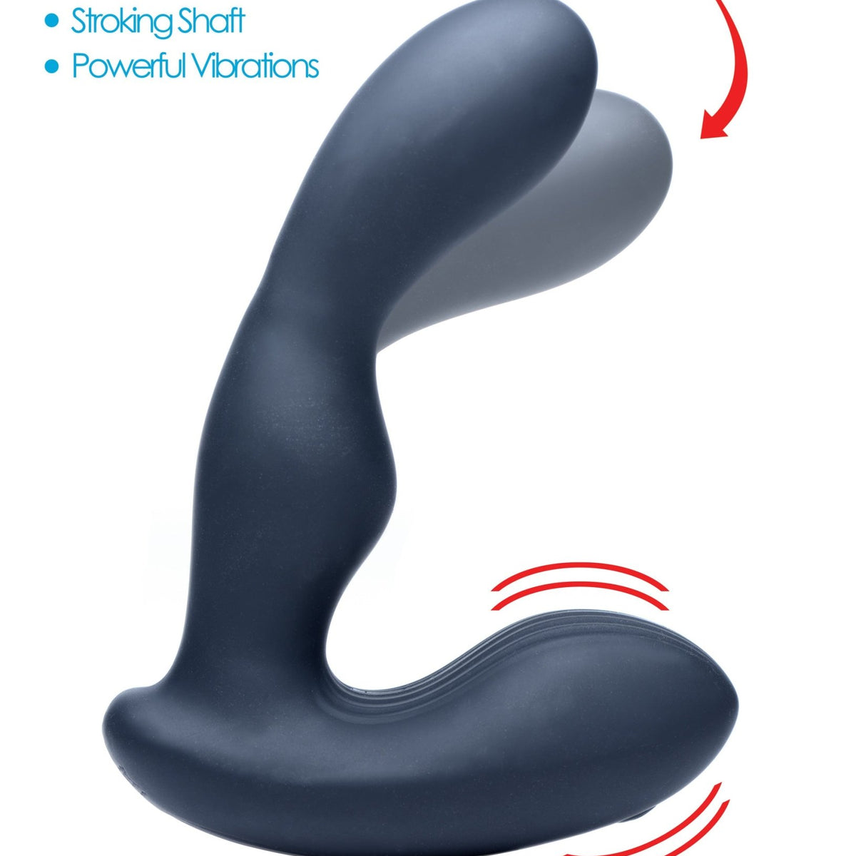 7X P - Stroke Silicone Prostate Stimulator with Stroking Shaft - Royal Sins