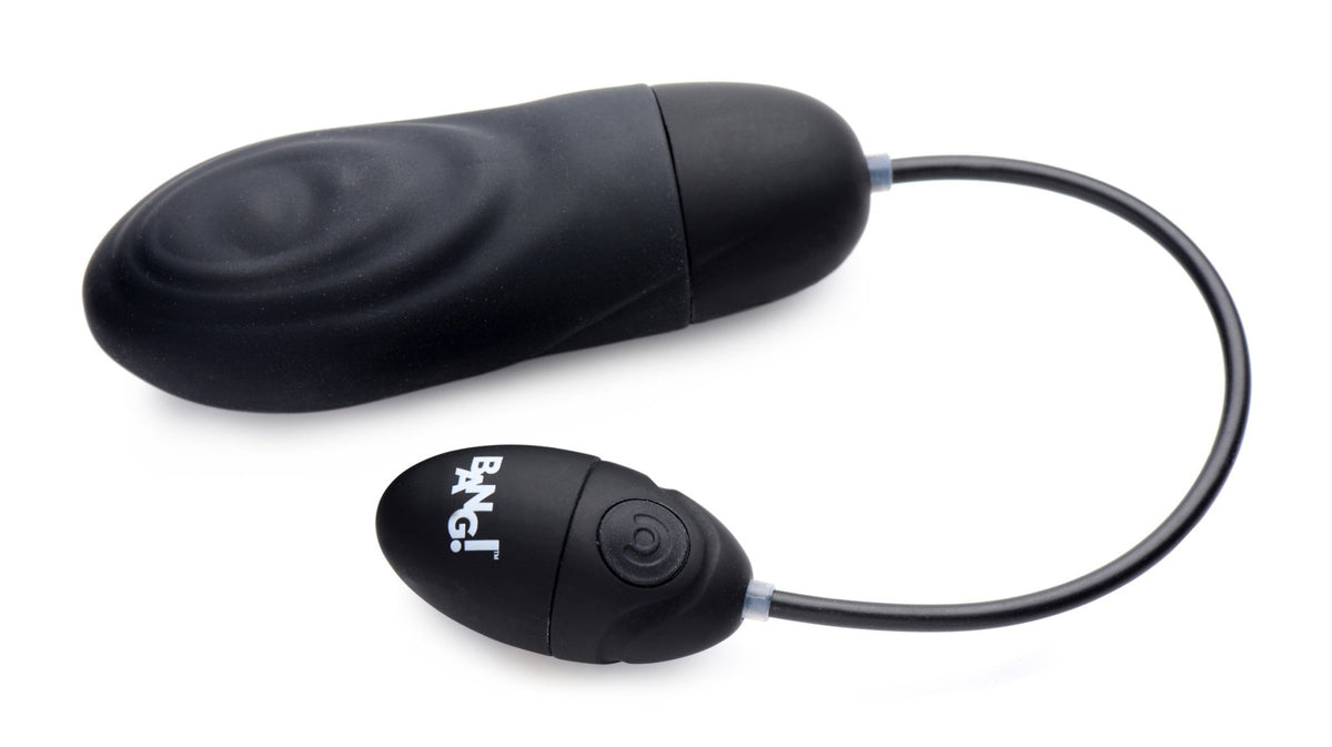 7X Pulsing Rechargeable Silicone Vibrator - Black - Royal Sins