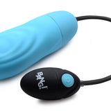 7X Pulsing Rechargeable Silicone Vibrator - Blue - Royal Sins