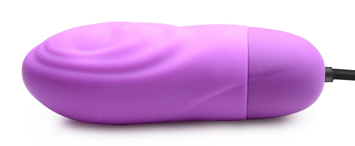 7X Pulsing Rechargeable Silicone Vibrator - Purple - Royal Sins