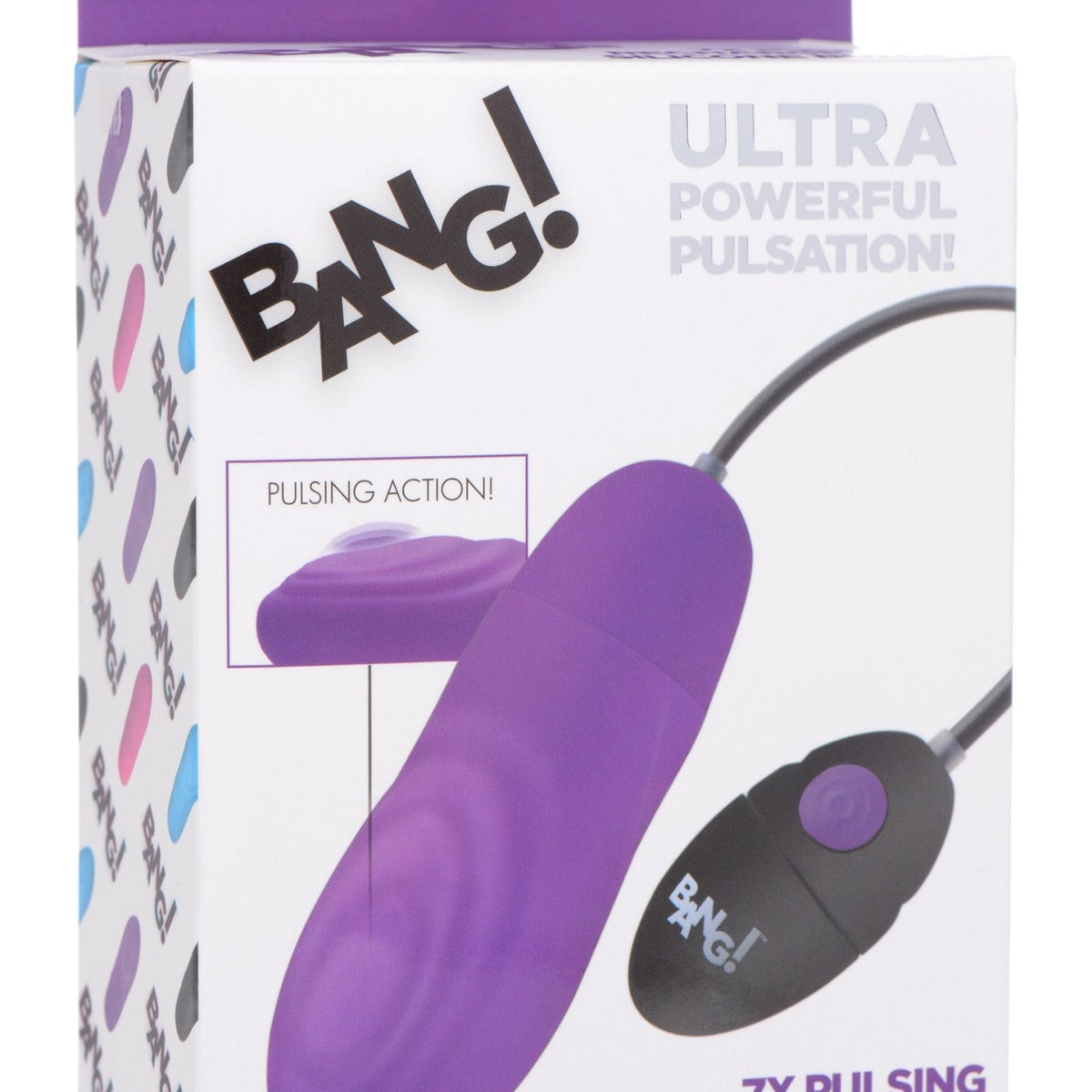 7X Pulsing Rechargeable Silicone Vibrator - Purple - Royal Sins