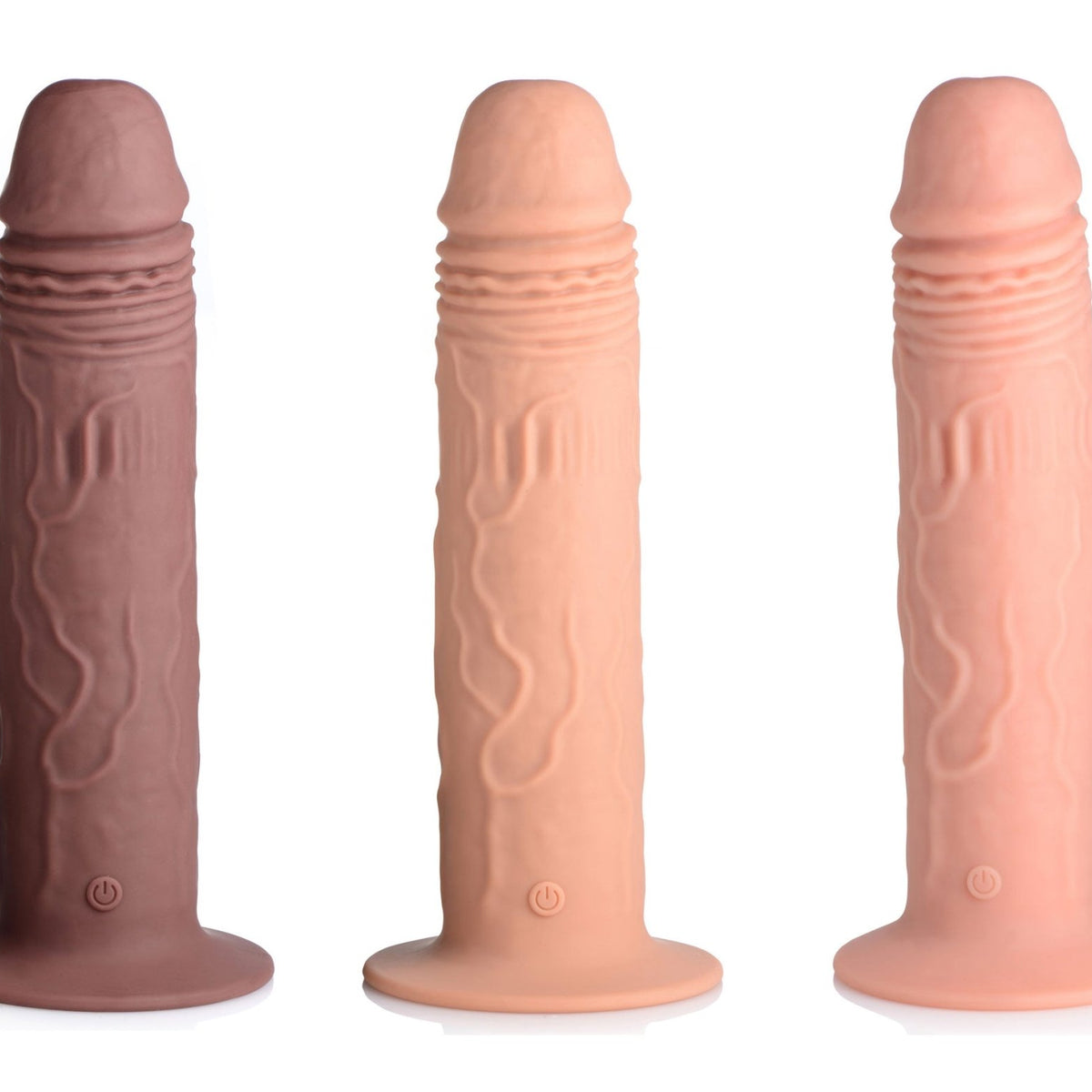 7X Remote Control Vibrating and Thumping Dildo - Dark - Royal Sins