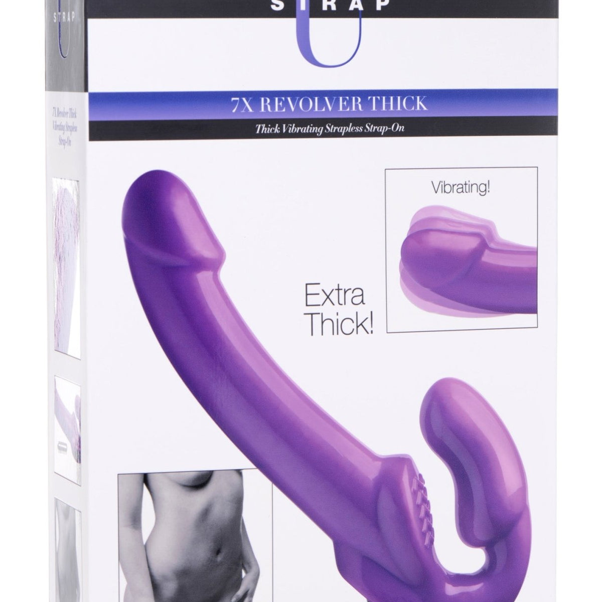 7X Revolver 2 Inch Thick Vibrating Strapless Strap - on - Royal Sins