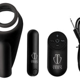 7X Silicone C - Ring with Vibrating Taint Stimulator - Royal Sins