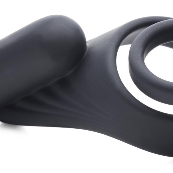 7X Silicone C - Ring with Vibrating Taint Stimulator - Royal Sins