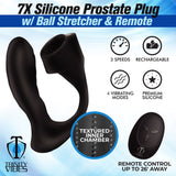 7X Silicone Prostate Plug with Ball Stretcher and Remote - Royal Sins