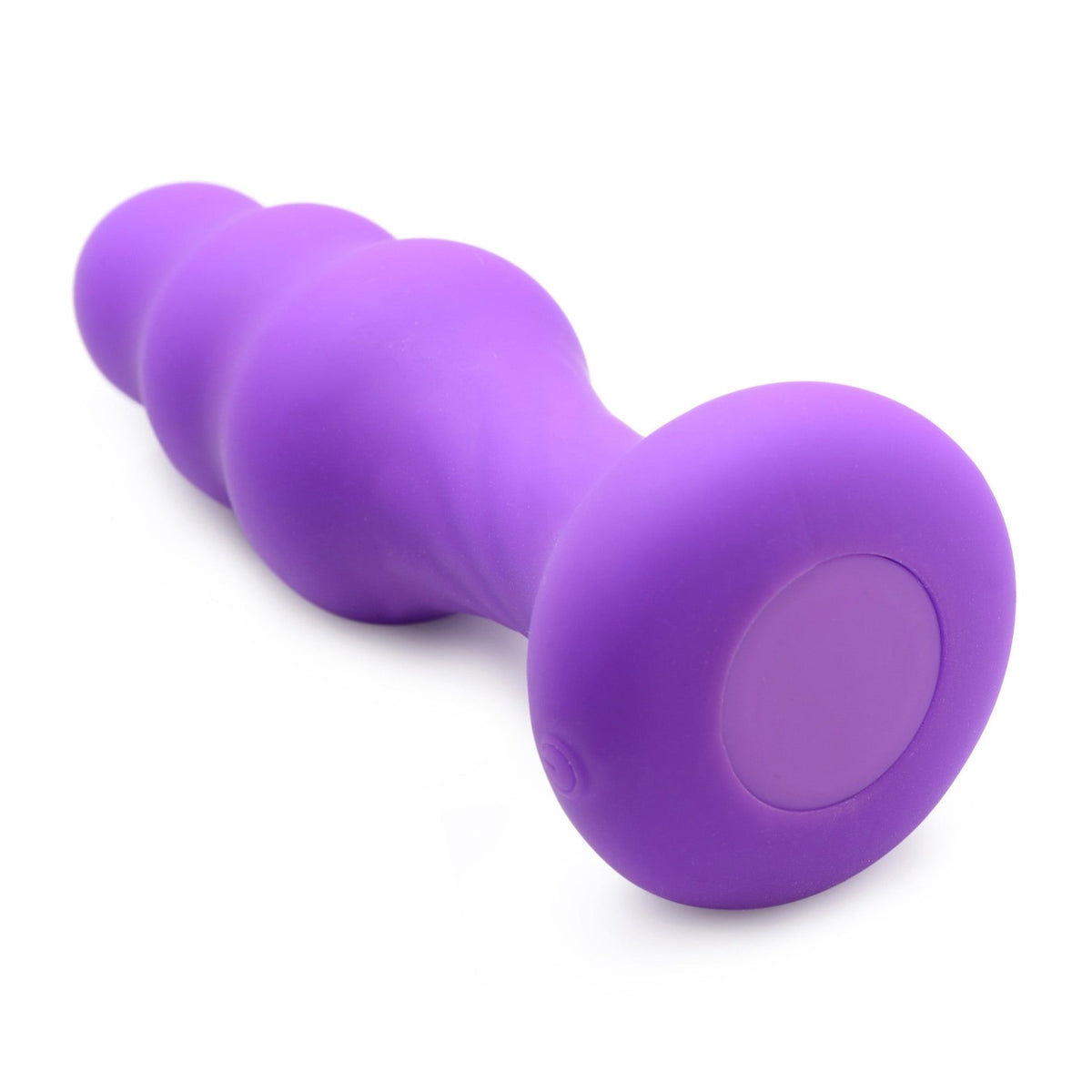 7X Slim Ribbed Thumping Silicone Anal Plug - Royal Sins