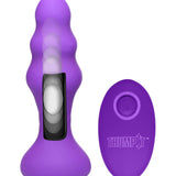 7X Slim Ribbed Thumping Silicone Anal Plug - Royal Sins