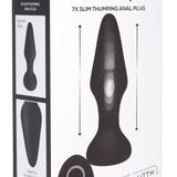 7X Slim Thumping Silicone Anal Plug - Royal Sins