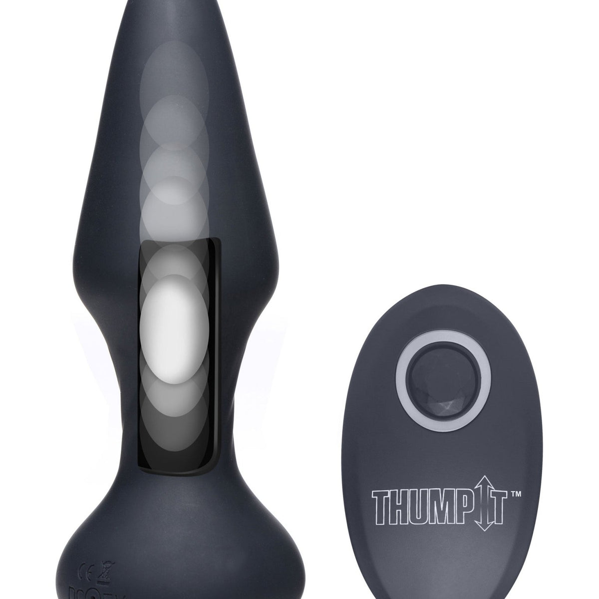 7X Slim Thumping Silicone Anal Plug - Royal Sins