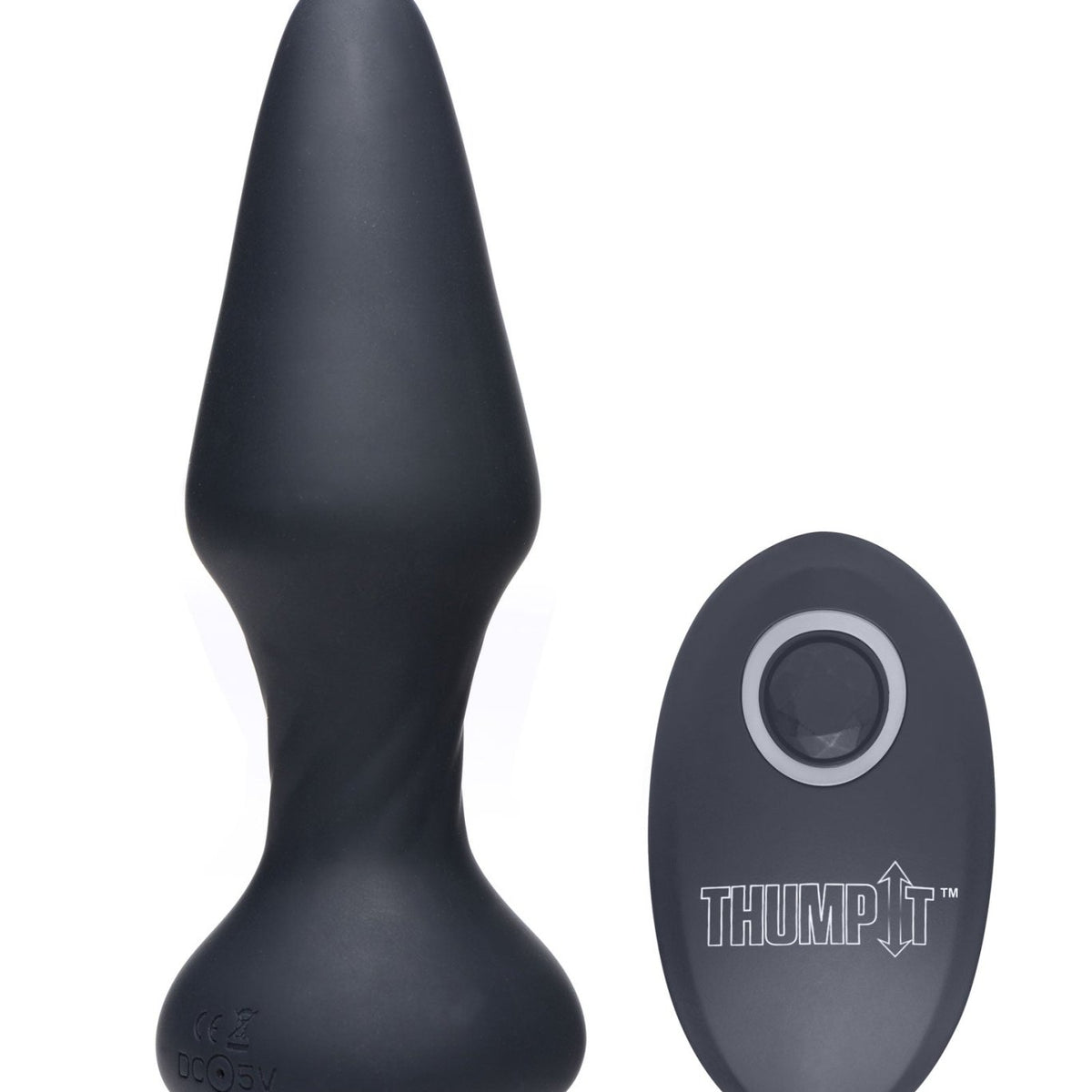 7X Slim Thumping Silicone Anal Plug - Royal Sins