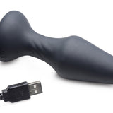 7X Slim Thumping Silicone Anal Plug - Royal Sins