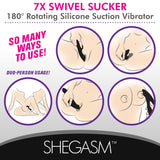 7X Swivel Sucker 180 Rotating Silicone Suction Vibrator - Royal Sins