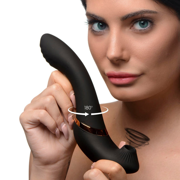 7X Swivel Sucker 180 Rotating Silicone Suction Vibrator - Royal Sins