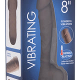 8 Inch Silexpan Hypoallergenic Silicone Vibrating Dildo - Dark - Royal Sins