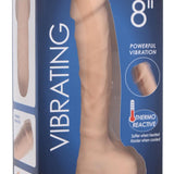 8 Inch Silexpan Hypoallergenic Silicone Vibrating Dildo - Light - Royal Sins