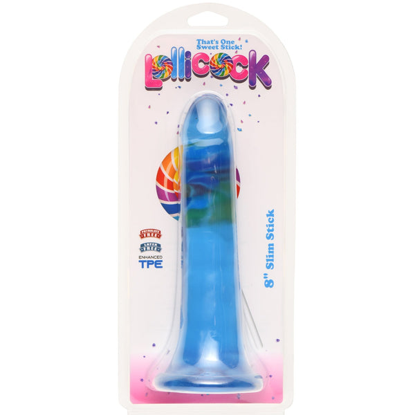 8 Inch Slim Stick Berry Ice Dildo - Royal Sins