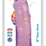 8 Inch Slim Stick Grape Ice Dildo - Royal Sins