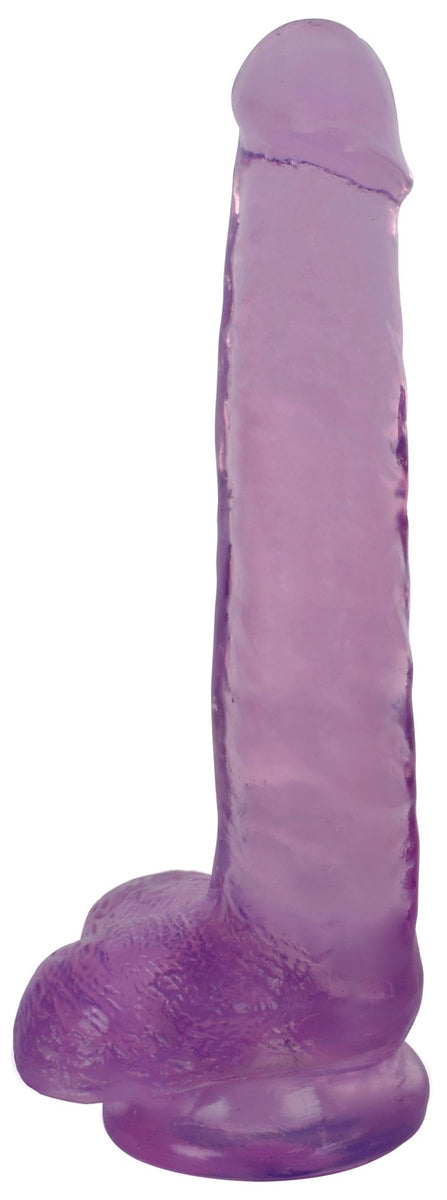 8 Inch Slim Stick with Balls Grape Ice Dildo - Royal Sins