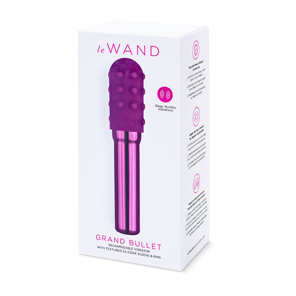 Le Wand Chrome Grand Bullet Rechargeable Vibrator Dark Cherry