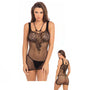 Rene Rofe Absolutist Lace And Net Dress Black O/S