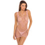 Rene Rofe Absolutist Lace And Net Dress Rose O/S