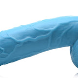 8.25 Inch Dildo with Balls - Blue - Royal Sins