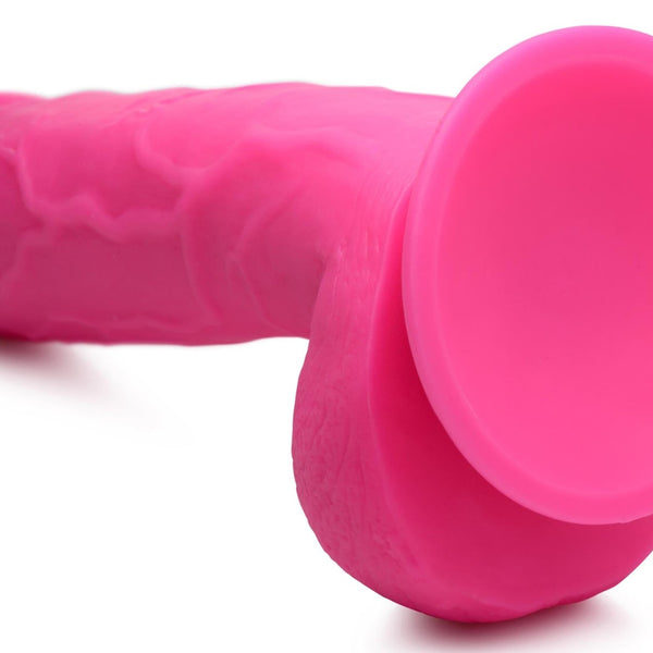 8.25 Inch Dildo with Balls - Pink - Royal Sins