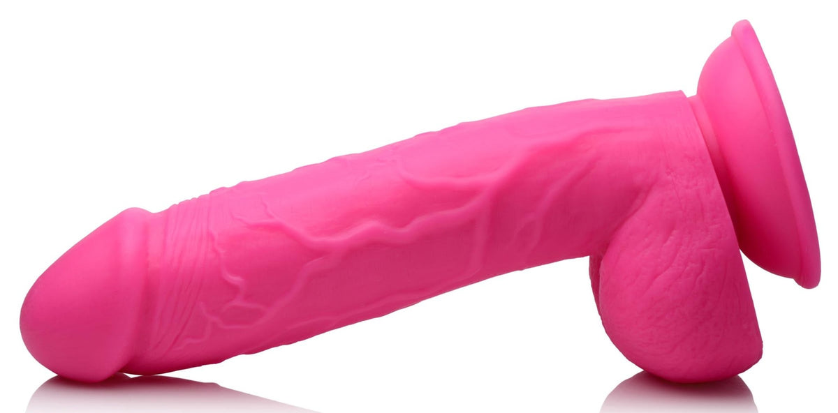 8.25 Inch Dildo with Balls - Pink - Royal Sins